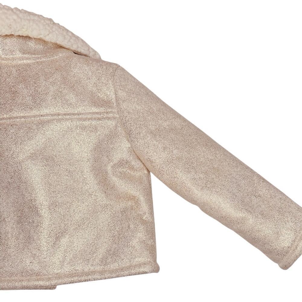OshKosh Genuine Kids Toddler Coat Rose Gold Sherpa Lined 3T Boujie Luxe - Picture 3 of 10